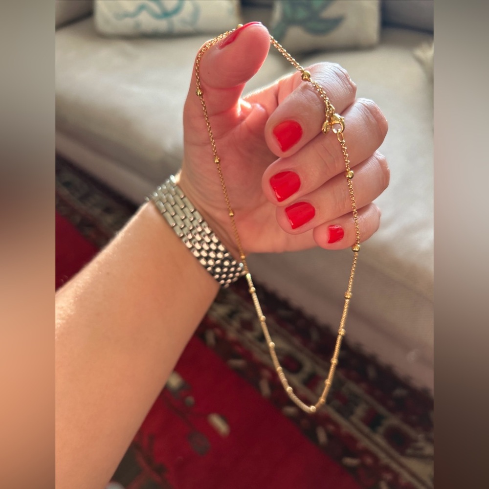 David Yurman 18K Yellow Gold 22 Inch Necklace with Gold Domes (3.5mm)